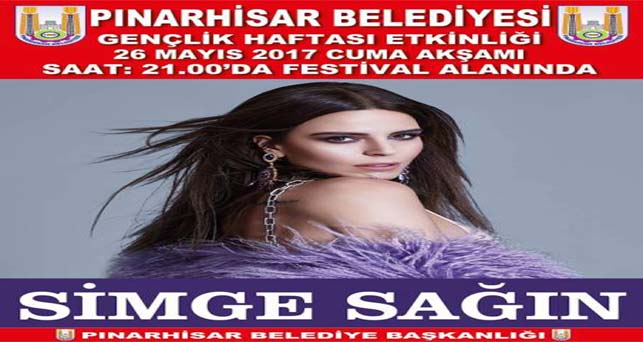 Simge Sağın Pınarhisar’a gelecek