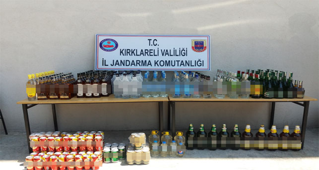 Pınarhisar’da kaçak içki ele geçirildi