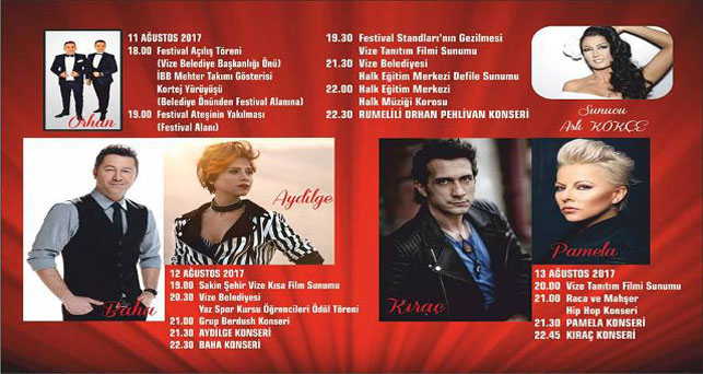 Vize’de festival bugün başlıyor