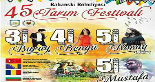 Babaeski Tarım Festivali Perşembe günü start alacak
