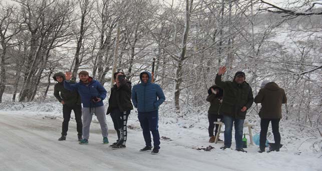 “Yemek içmek bahane kar manzarası şahane”