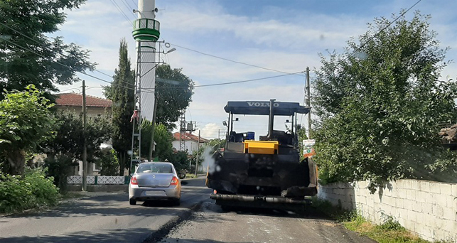 Sıcak asfalt çalışması İslambey- Yeniceköy arası
