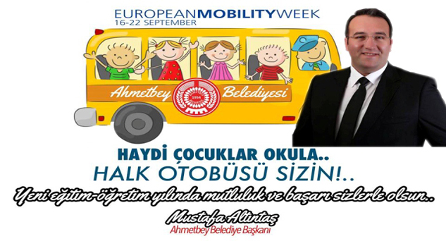 Ahmetbey'de ücretsiz öğrenci servisi uygulaması