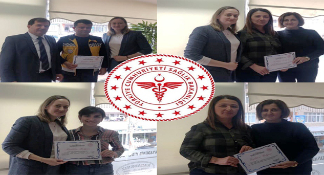 Pınarhisar Devlet Hastanesi çalışanlarına Teşekkür Belgesi