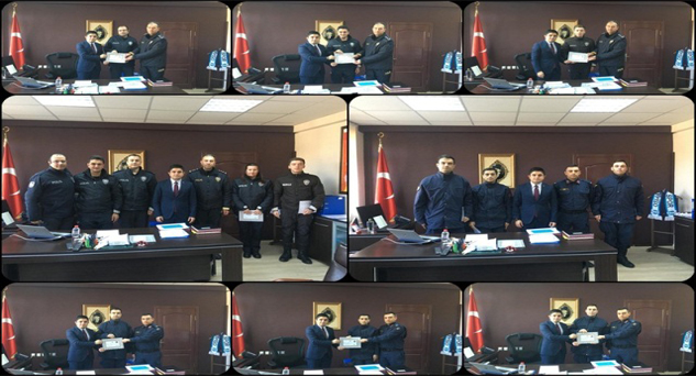 Emniyet ve Jandarma personeline “Başarı Belgesi”