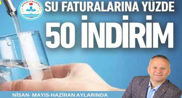 Kaynarca’da suya yüzde 50 indirim