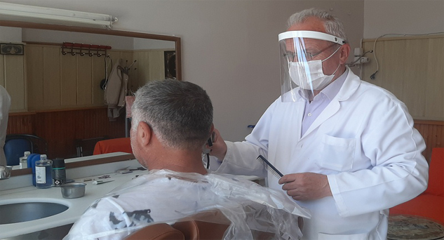 Pınarhisar’ın berber esnafından titiz çalışma