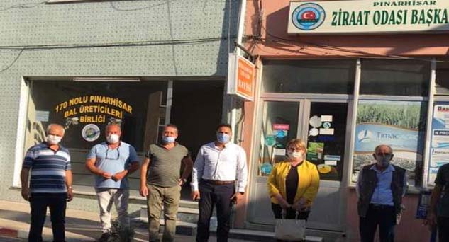 Pınarhisarlı üreticilere geçmiş olsun ziyareti