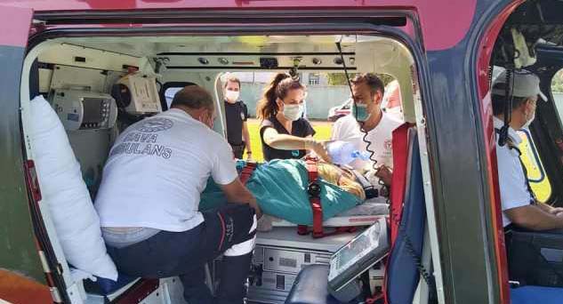 Ambulans helikopterle İstanbul'a sevk