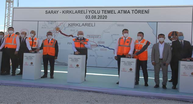 Saray - Kırklareli Yolu Temel Atma Töreni yapıldı