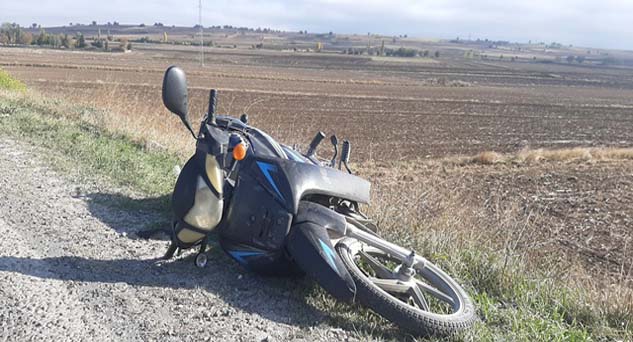 Motor kazasında 1 kişi yaralandı