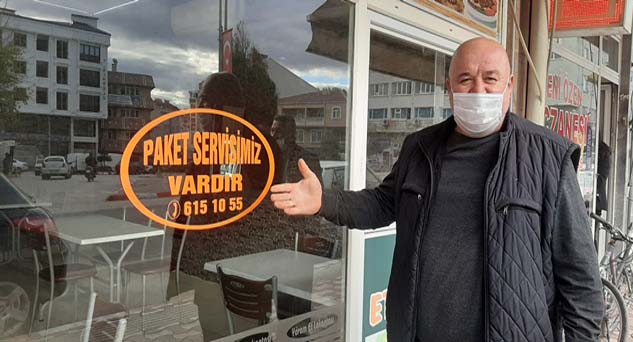 Sadece paket servis ve gel al hizmeti var