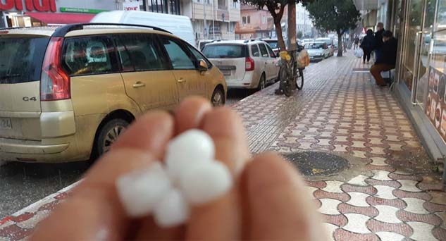Yağmur ve dolu etkili oldu