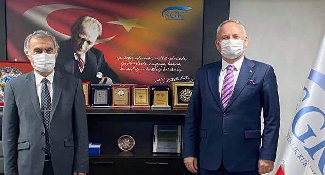 Türker’den SGK İl Müdürüne ziyaret