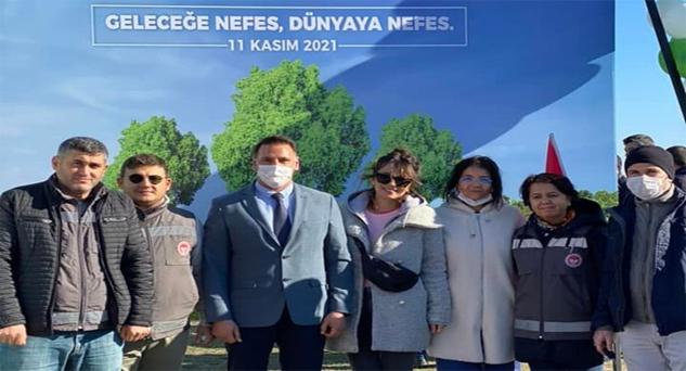 Fidan diktiler, can suyu verdiler