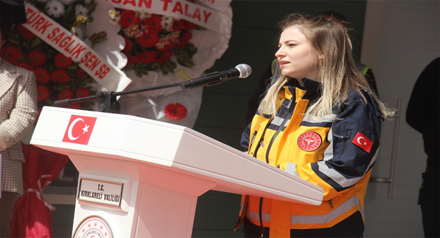 Paramedik Tuğçe Taşkın’dan duygu dolu konuşma