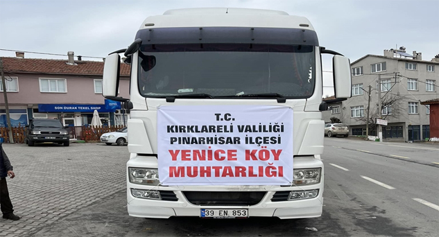 Yenice’den deprem bölgesine yakacak yardımı