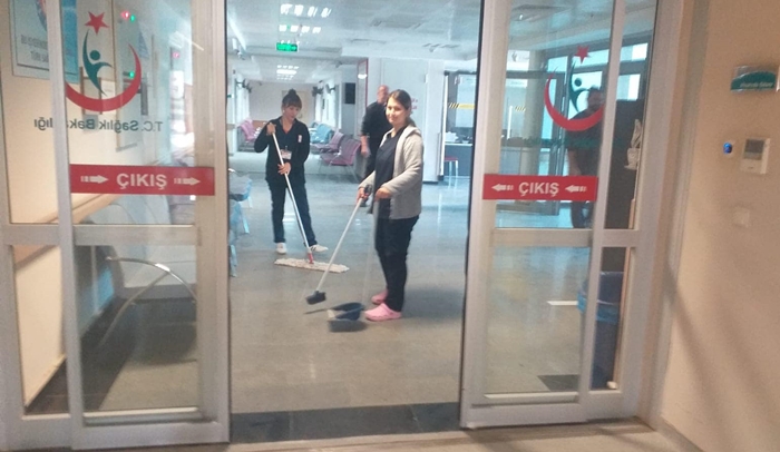 Pınarhisar Devlet Hastanesinde bayram temizliği