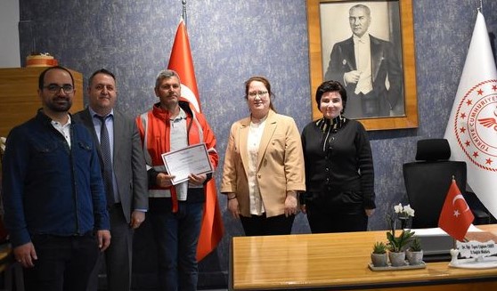 Biyosidal Ürün Uygulayıcılarına teşekkür belgesi