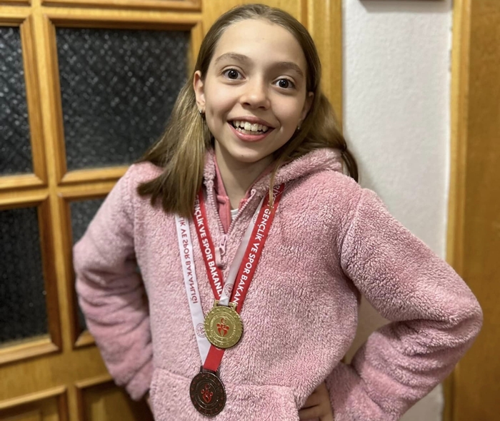 Minik sporcunun “altın” başarısı