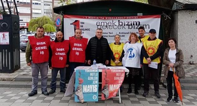 Kesimoğlu’ndan 1 Mayıs bileşenlerinin standına ziyaret
