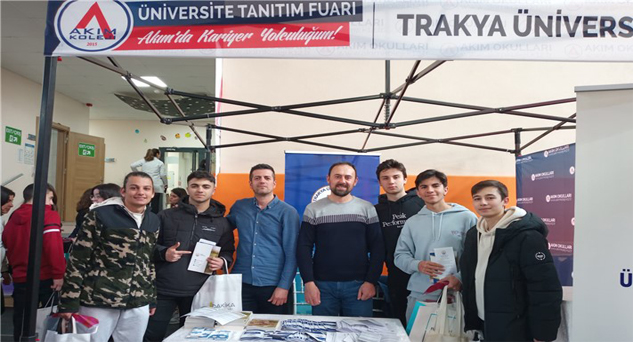 Trakya Üniversitesi standına yoğun ilgi