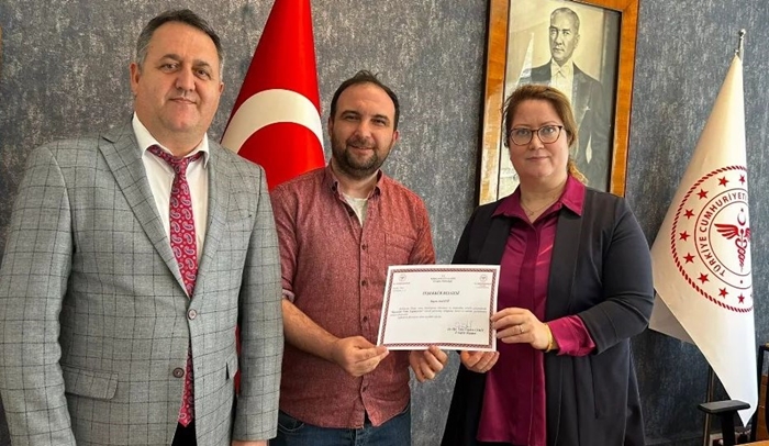 Özverili çalışmaya teşekkür belgesi
