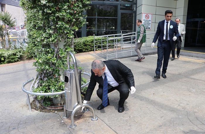 'Dünya Tütünsüz Günü'nde izmarit topladılar