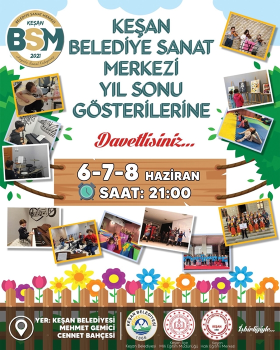 Keşan Belediye Sanat Merkezi Yılsonu Gösterileri bugün başlıyor