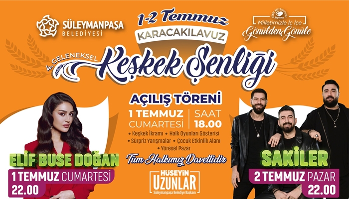Karacakılavuz 4. Geleneksel Keşkek Şenliği 1-2 Temmuz’da