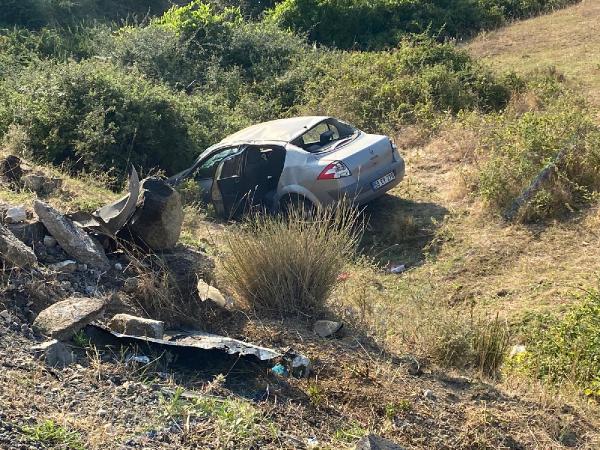 Edirne’de otomobil şarampole devrildi: 4 yaralı