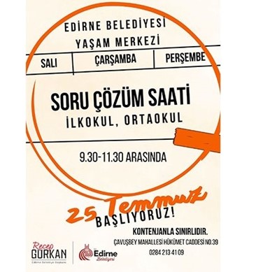 Ücretsiz Yaz Soru-Çözüm Atölyeleri Başlıyor