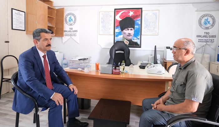 Vali Ekici’den Kırklareli Sakatlar Derneğine ziyaret