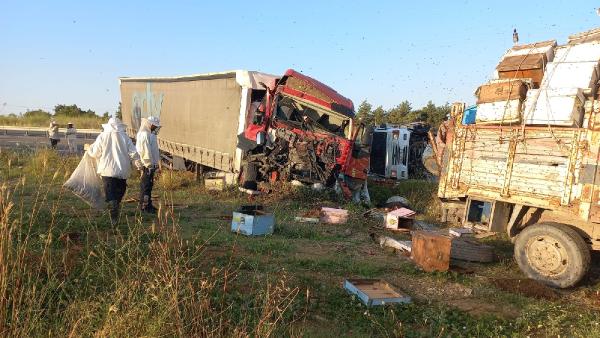 Edirne'de TIR, park halindeki 2 kamyonete çarptı; 4 ölü, 1 yaralı