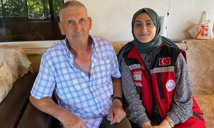 Kıbrıs Gazisine evinde ziyaret