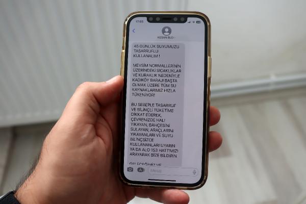Barajda 4 milyon metreküp su kaldı; belediye SMS’lerle vatandaşları uyardı