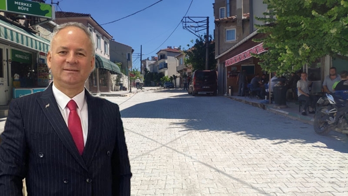Çarşı Caddesinde üst yapı yenileme çalışması tamamlandı
