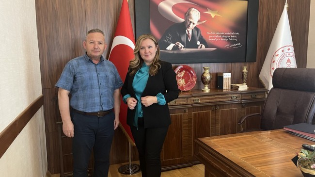 Müdür Baş’tan Müdür Özefsun’a “Hayırlı olsun” ziyareti