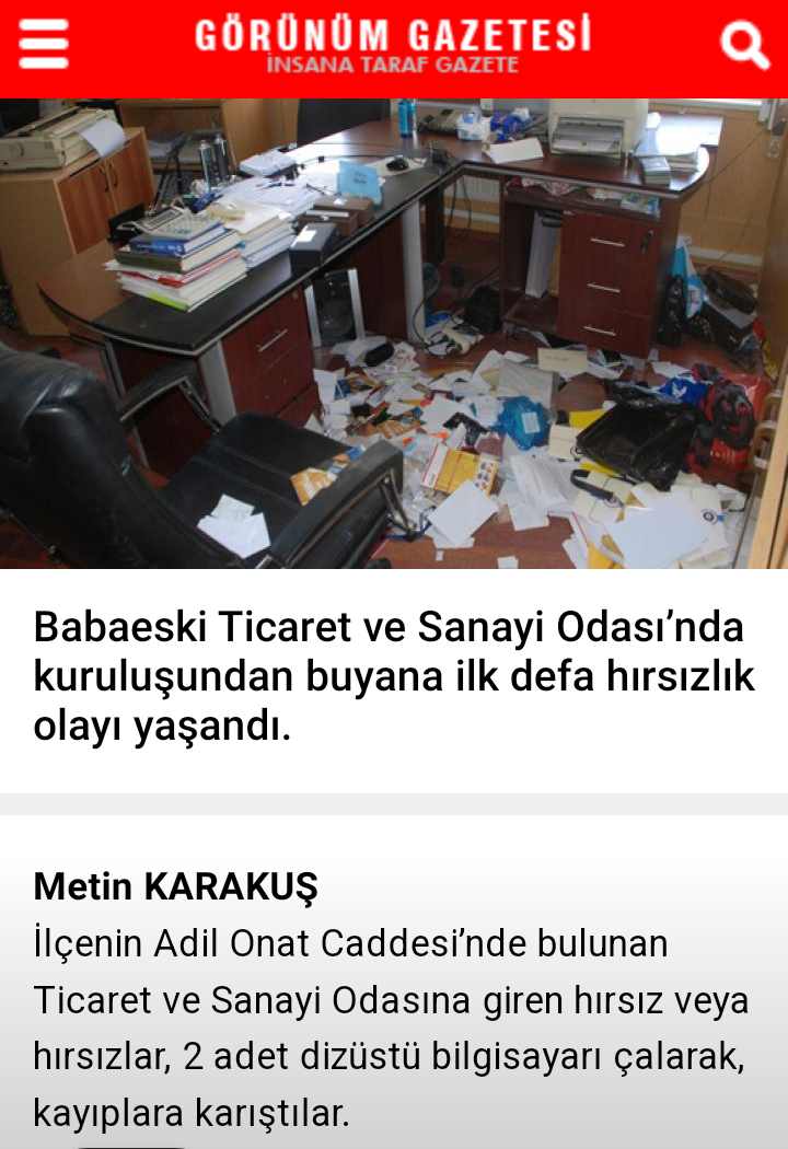 “SAHİ, N’OLDU O HIRSIZLIK İŞİ?!”
