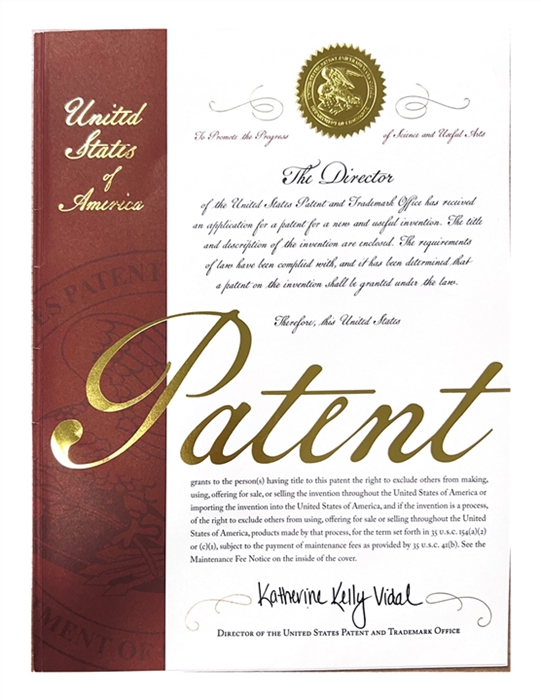 Amerikan Patent Enstitüsü'nden patent almayı başardı