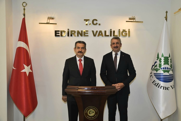 Vali Ekici’den Yeni Edirne Valisine Hayırlı Olsun Ziyareti