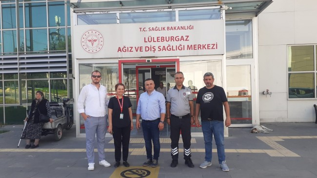 Lüleburgaz Ağız ve Diş Sağlığı Merkezi’ndeki Üyeleri Ziyaret Ettiler