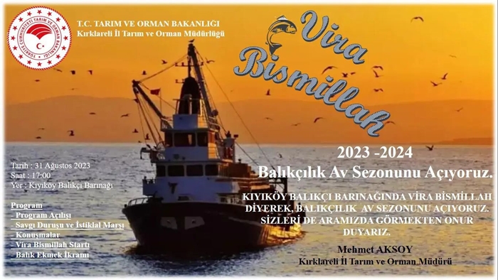 Balıkçılar Yarın “Vira Bismillah” diyor