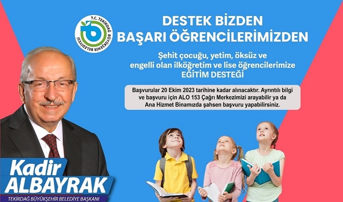 Büyükşehirden Öğrencilere Eğitim Desteği; Son Başvuru Tarihi 20 Ekim