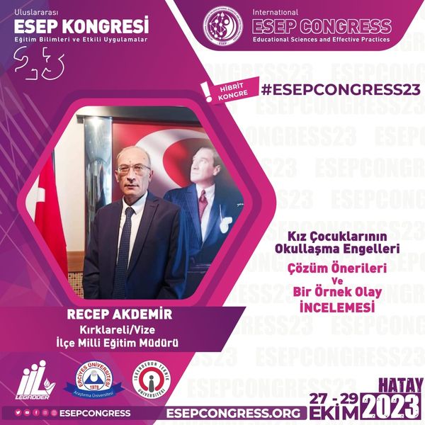 Müdür Akdemir Kongrede Sunum Gerçekleştirecek