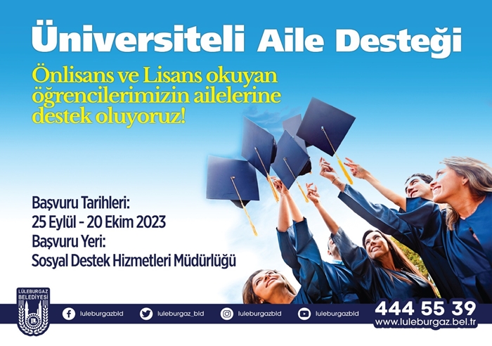 Başarı Öğrenciden Destek Lüleburgaz Belediyesinden