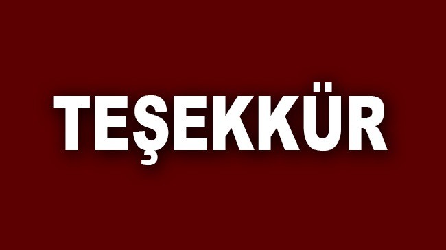 TEŞEKKÜR MESAJI