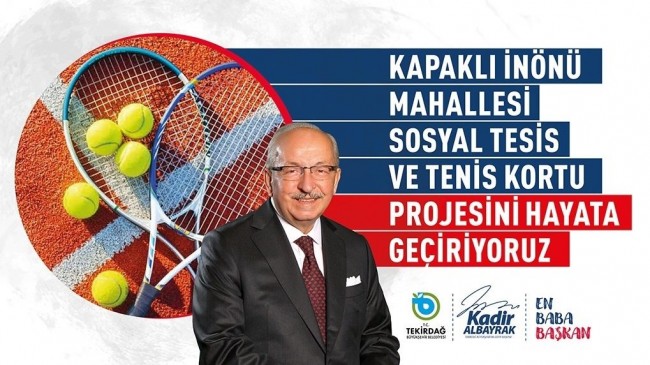 Kapaklı Sosyal Tesis ve Tenis Kortu Projesi İnşaatı Başladı