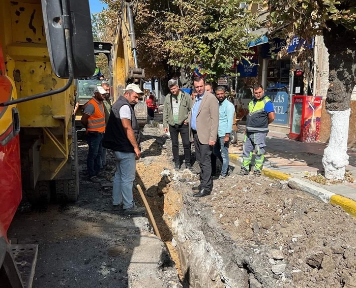 Vize İlçesinde Ana Cadde Doğalgaz Çalışmaları Başladı