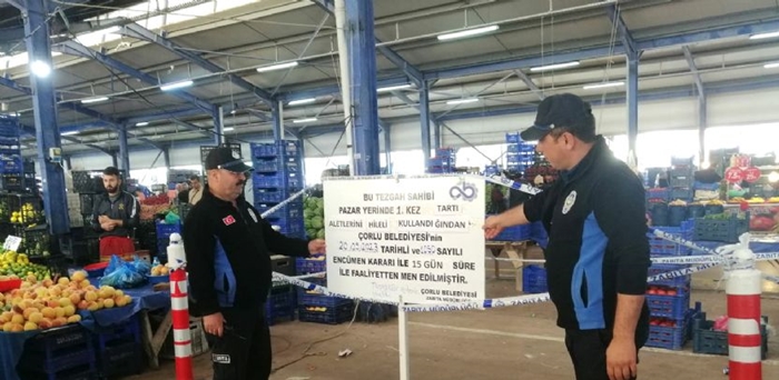 Kurallara Uymayan Pazarcıya 15 Günlük Men Cezası